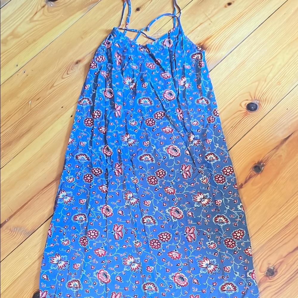 GAP Blue Floral Midi Dress